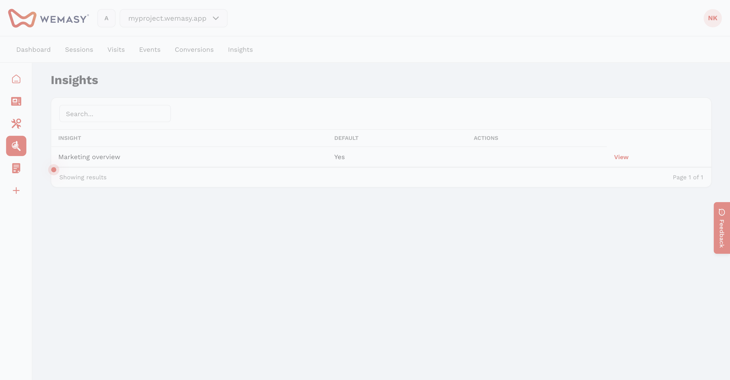 Analytics & Insights — Create an insight