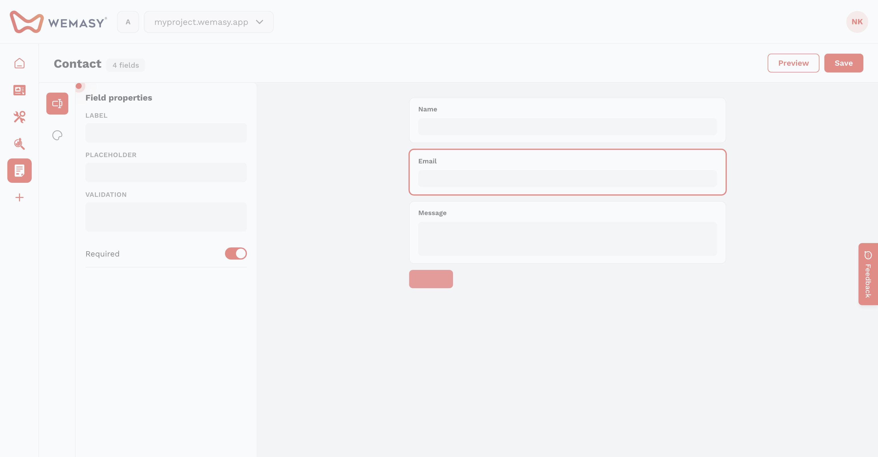 Forms — Field keys