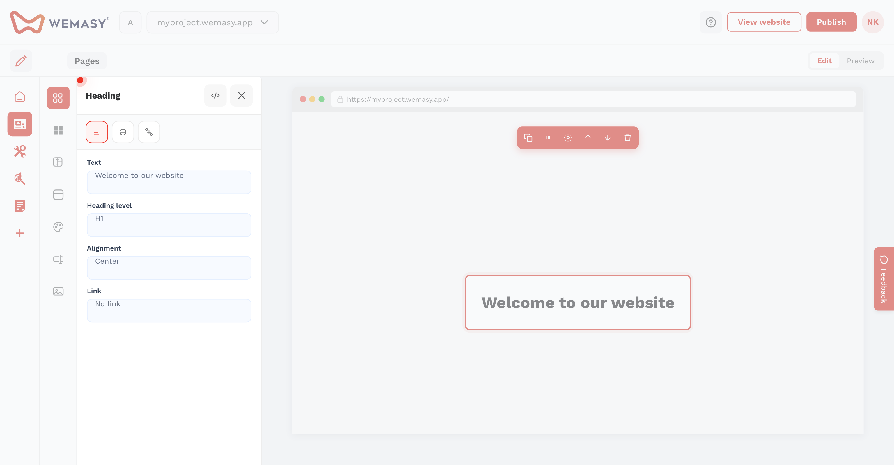 Website Builder — Add a conditional block