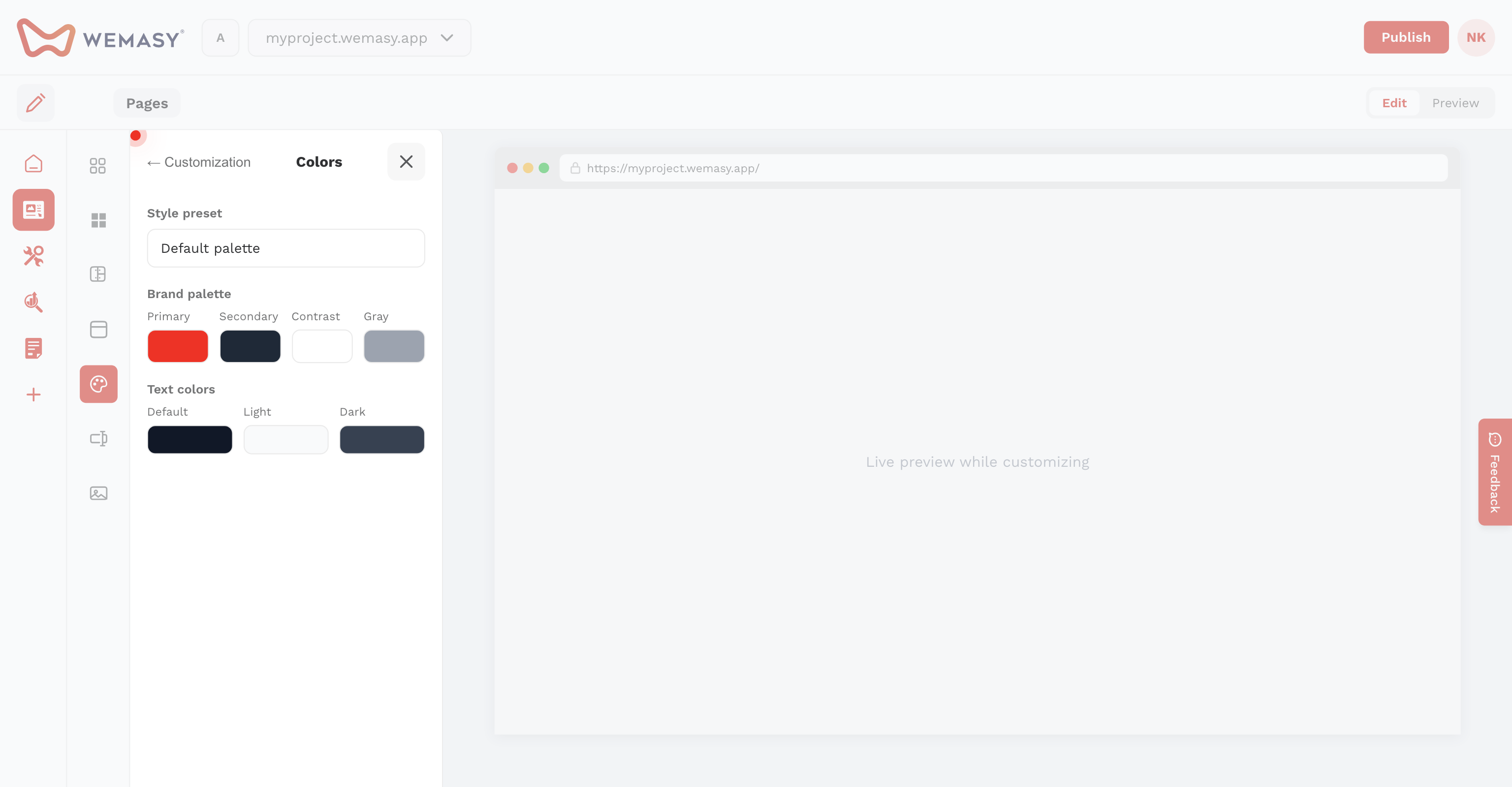 Website Builder — Open Colors
