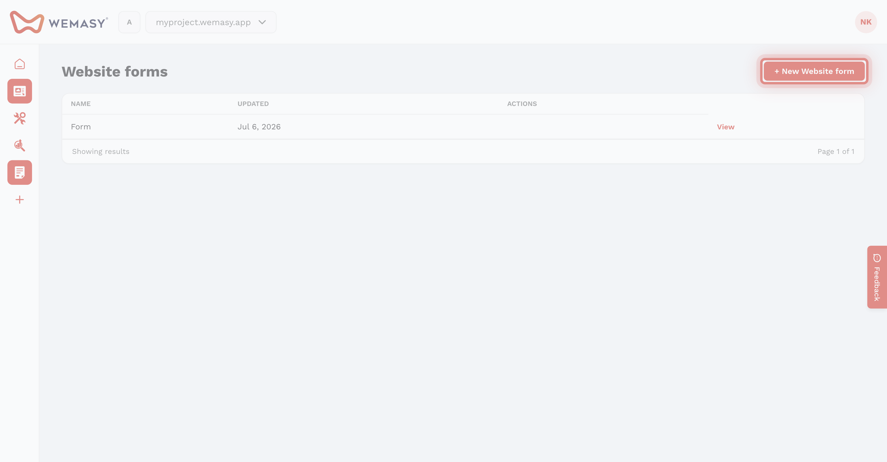 Website Builder — Open Forms