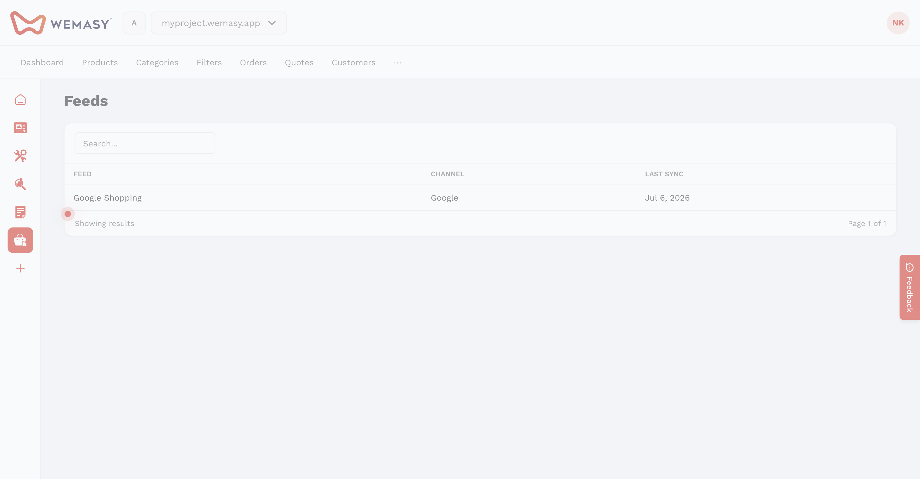 Webshop — Open Feeds