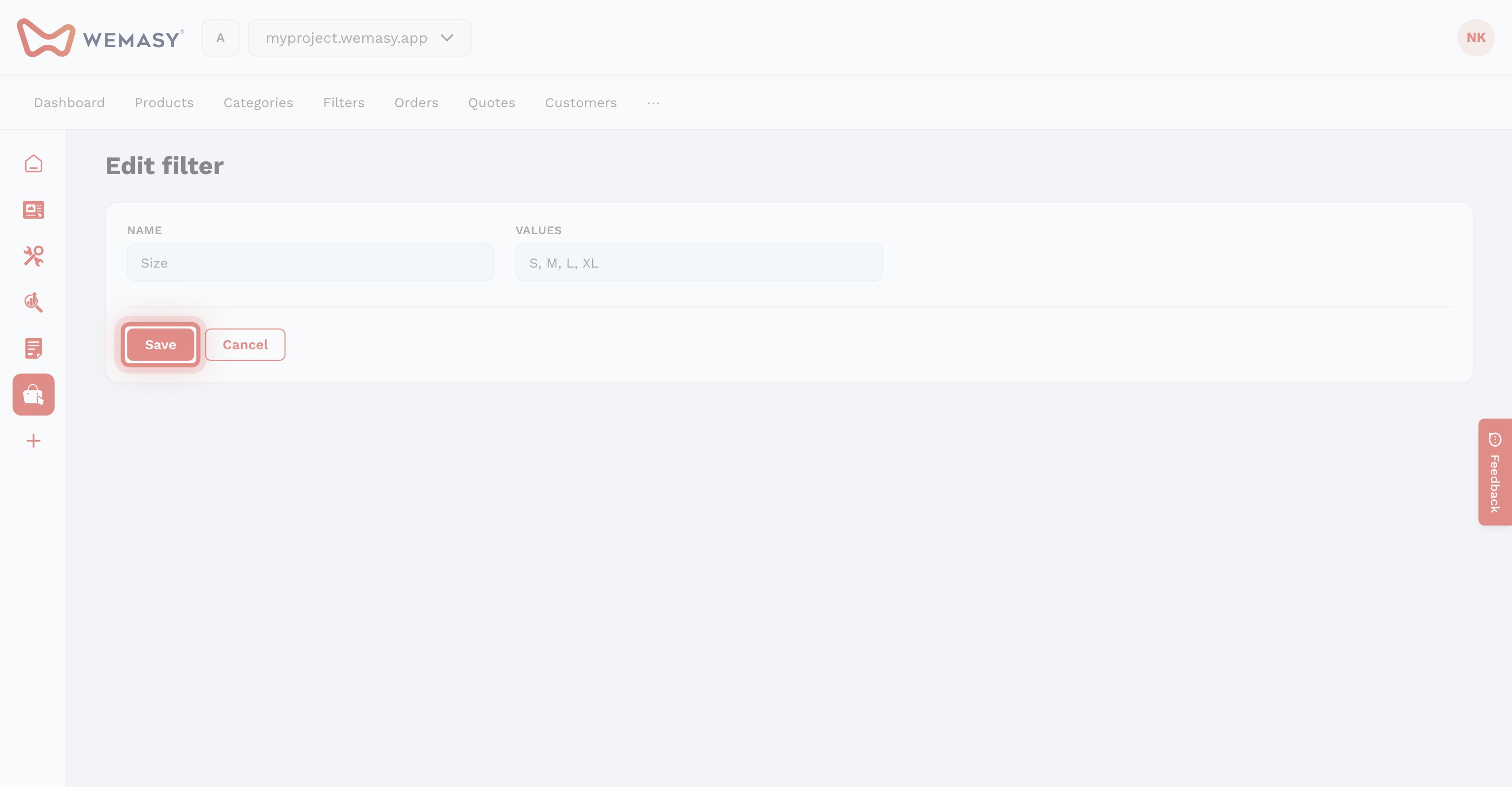 Webshop — Assign to products