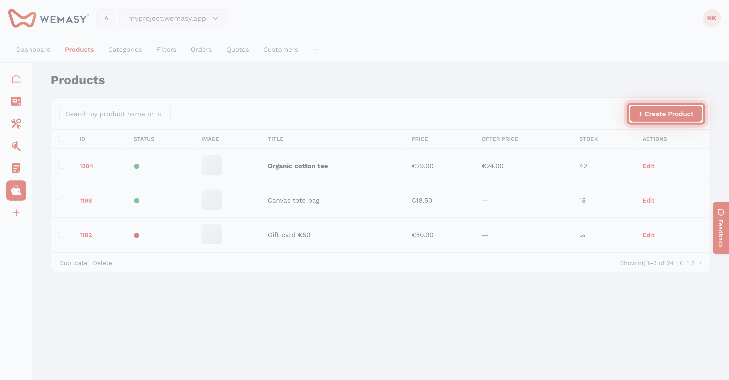 Webshop — Where to find it