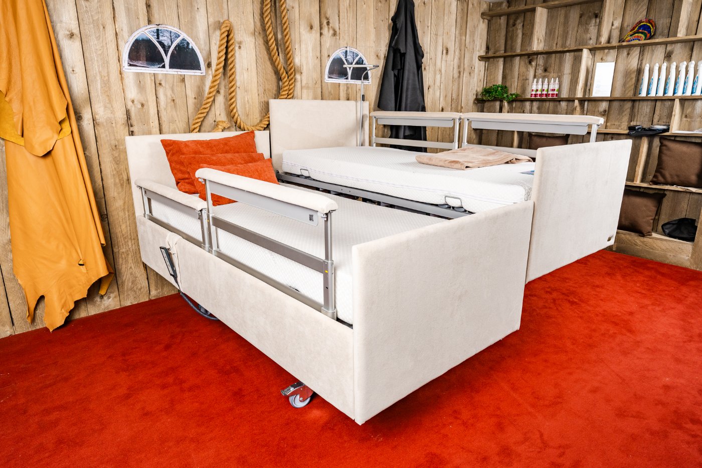 Gertificeerd boxspring hooglaagbed Ridderserie