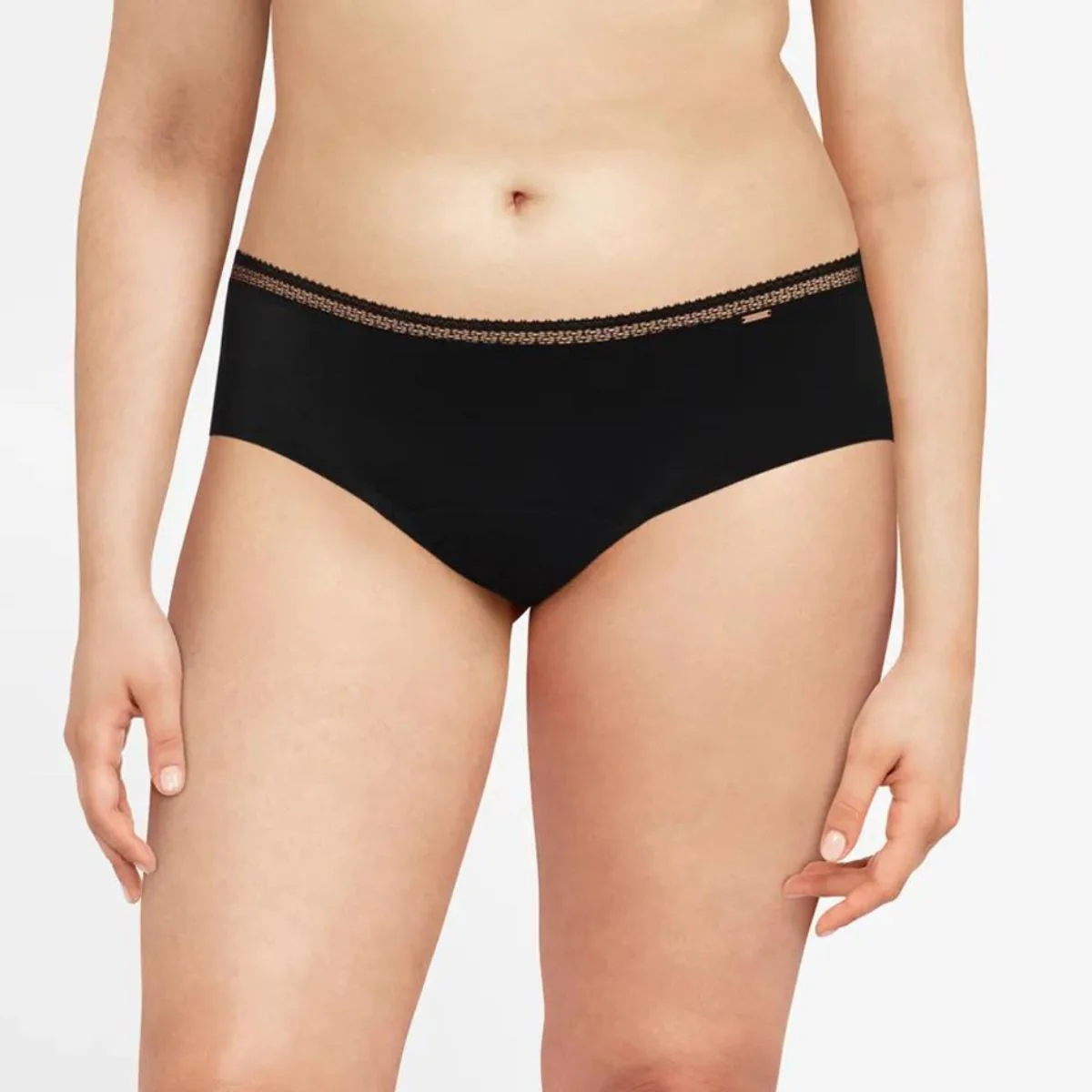 Chantelle Lace Cycle Hipster menstruatie slipjes, zwart