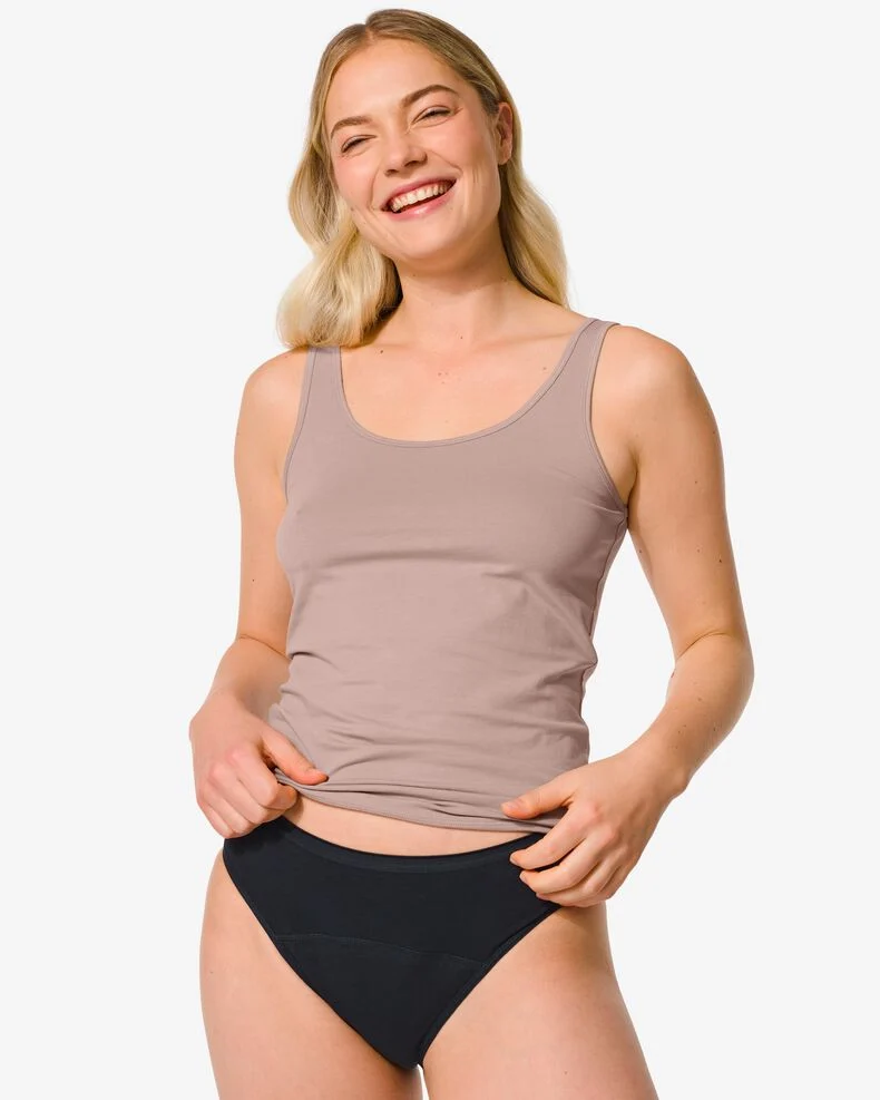 Menstruatieslip katoen hoge absorbtie zwart