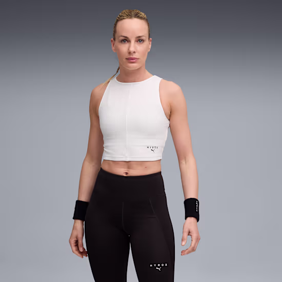 PUMA x HYROX Rib korte tanktop voor dames