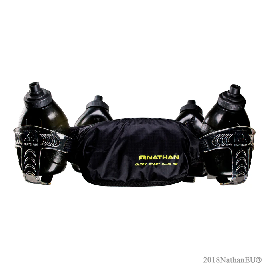 Nathan QuickStart Plus 40 4x300ml Black - Drinkgordel