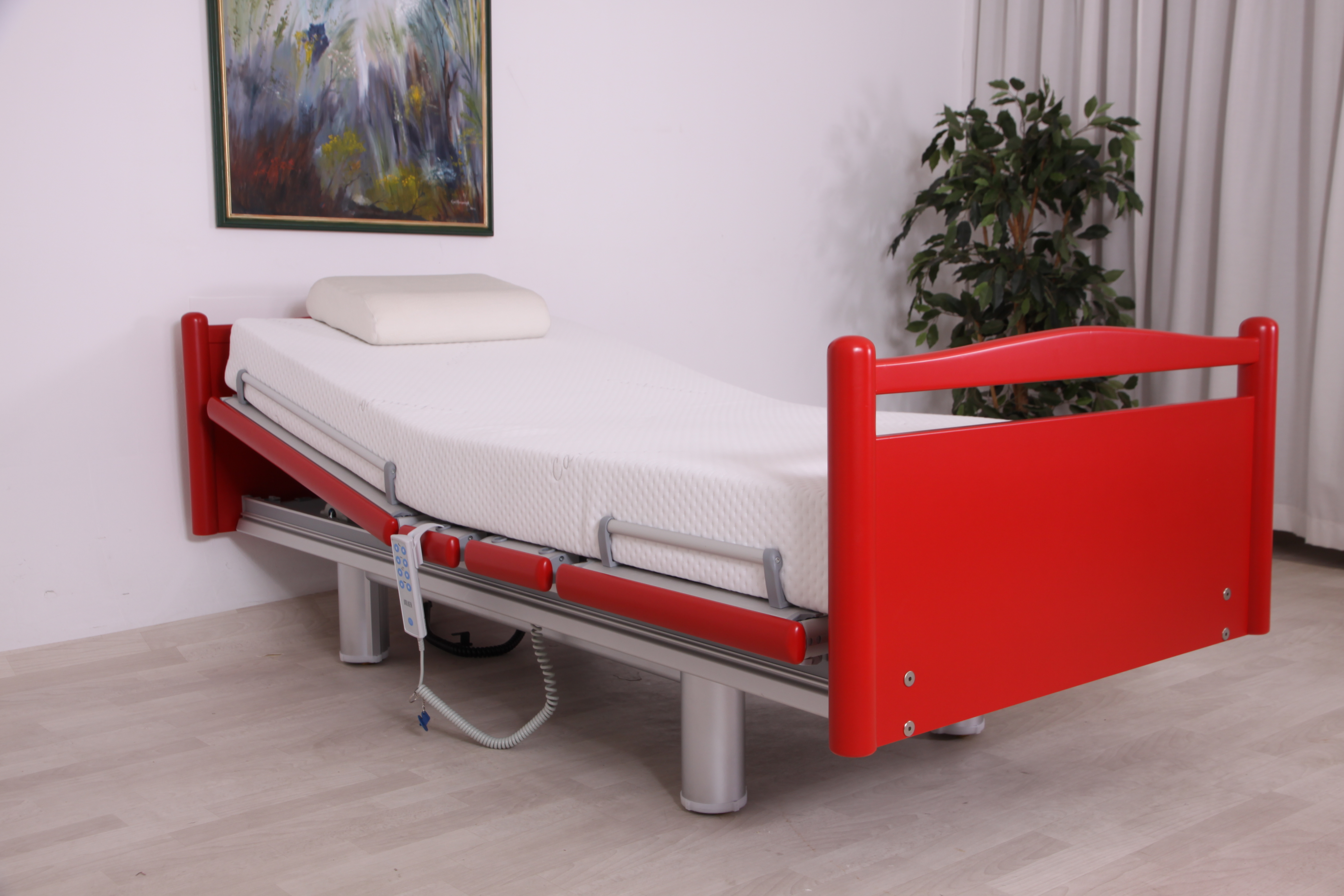 Hoog-laag bed qqq1107 Belletto 3080 S 90 x 200 RAL3002 rood, helemaal opnieuw gespoten! SCHITTEREND!