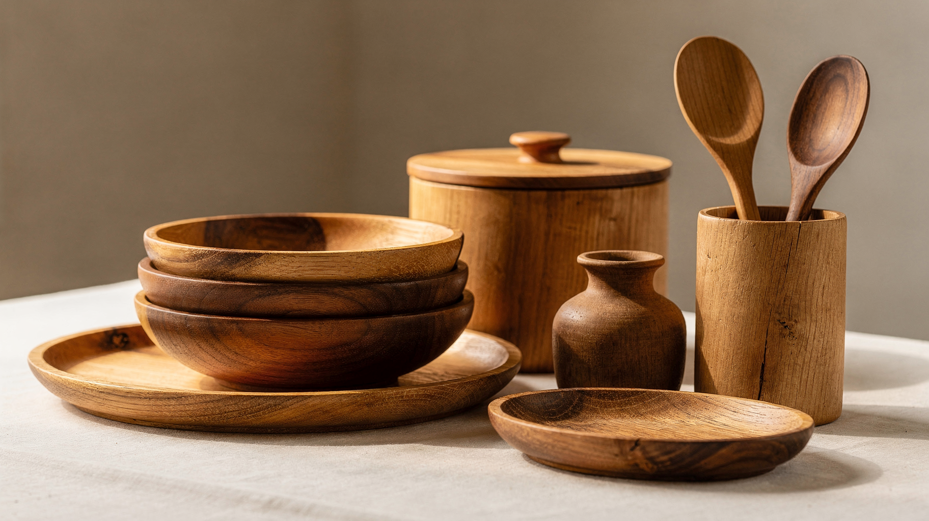 Wooden home goods collection