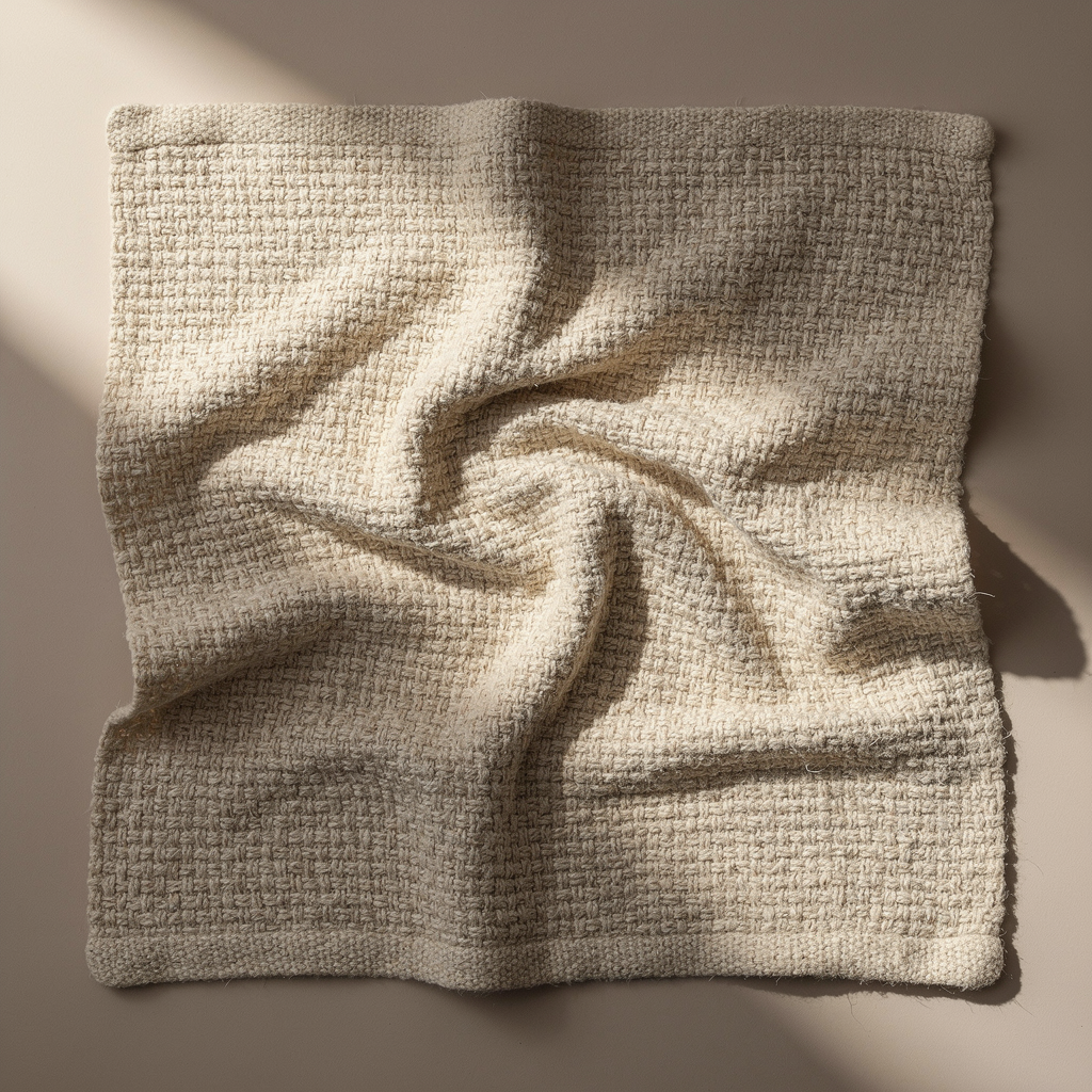Woven throw in oatmeal